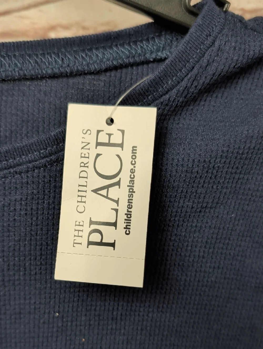The Children’s Place Girls' Long Sleeve Navy Thermal Top Medium Nwt